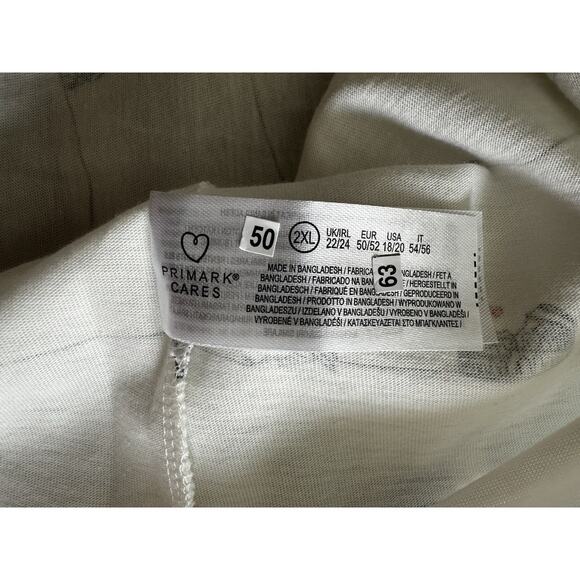 NWOT Primark Cares 100% Cotton Crewneck T-shirt Micro Landmarks T-shirt 2XL - Picture 5 of 7